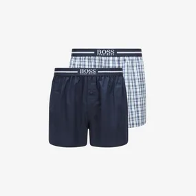 Bavlněné boxerky BOSS 2P Boxer Shorts EW 2-pack, barva modrá