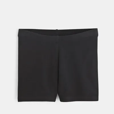 Quần legging ngắn màu trơn 564 Đen