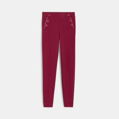 Quần jeggings trơn 566 Đỏ