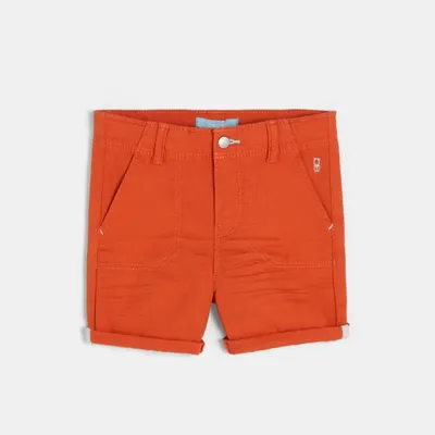 Quần shorts cotton gân 721 Cam