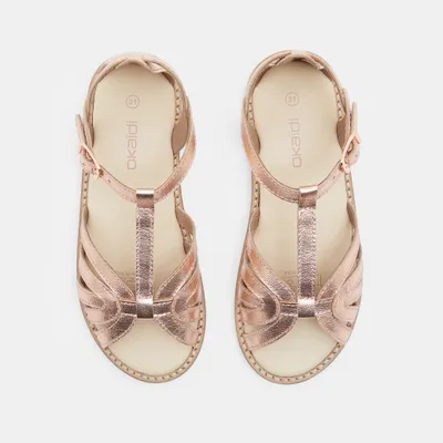 Dép Sandals quai da đan chéo 592 Hồng