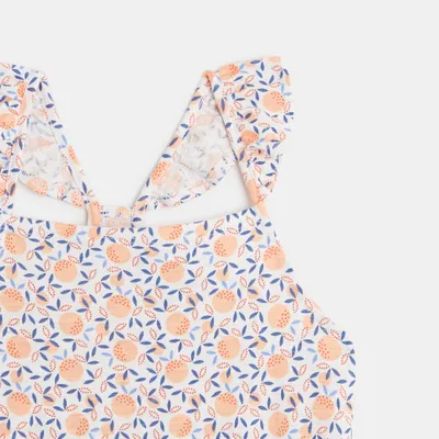Váy jersey ngắn in họa tiết 569 Cam