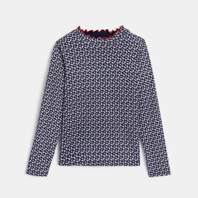 Áo thun cổ gợn sóng 561 Đỏ