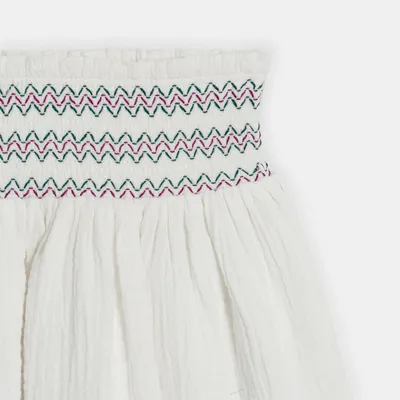 Chân váy cotton thêu họa tiết 5A Nhiều màu