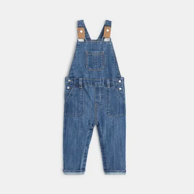 Bộ liền denim 583 Xanh đá