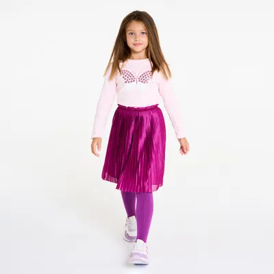 Chân váy midi xếp ly 10A Tím ngọc