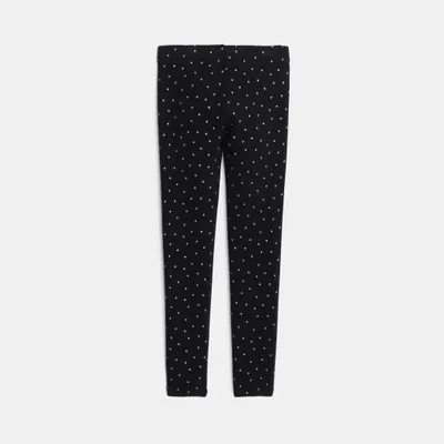 Quần legging in họa tiết 4A Đen