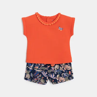 Áo thun jersey in và quần short 6M Nhiều màu