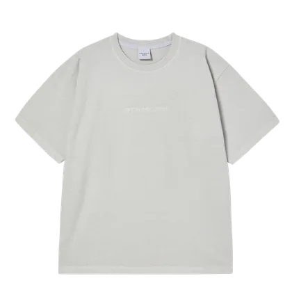 Áo Thun Simple Logo Pigment Xám Nhạt