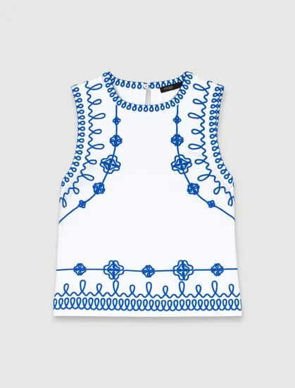 Áo tanktop thêu họa tiết cỏ bốn lá T3 Nhiều màu