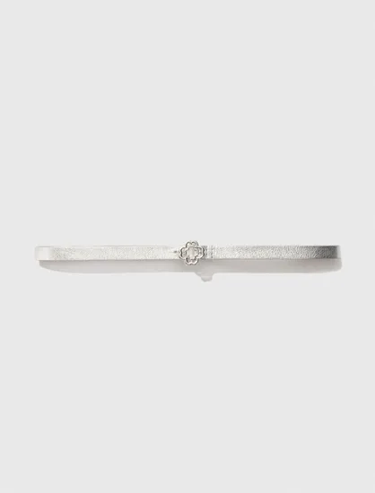 Thắt lưng bản nhỏ mặt khóa Clover T1 Bạc