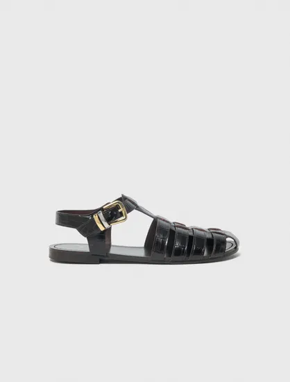 Sandal da nhiều quai P37 Nâu