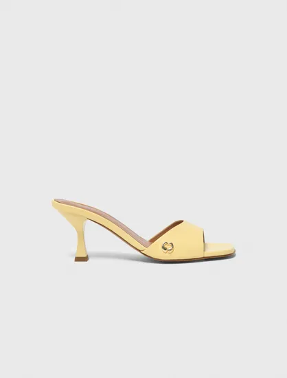 Giày mules da P36 Vàng nhạt