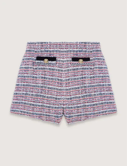 Quần short tweed phối màu viền tương phản T34 Nhiều màu