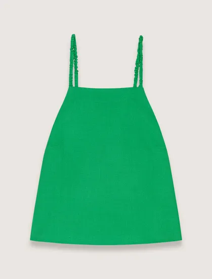 Áo hở lưng khóa clover T2 Xanh lá