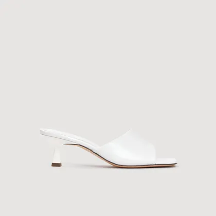Sandal da cao gót 36 Trắng