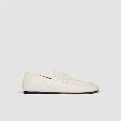 Giày loafers da 37 Trắng