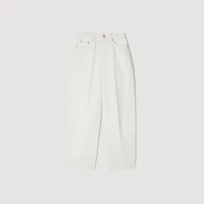 Quần jeans barrel 38 Trắng