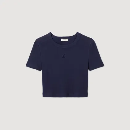 Áo thun dáng ngắn 310 Xanh đen