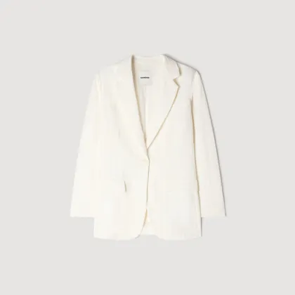 Áo suit đính sequin 34 Trắng ngà