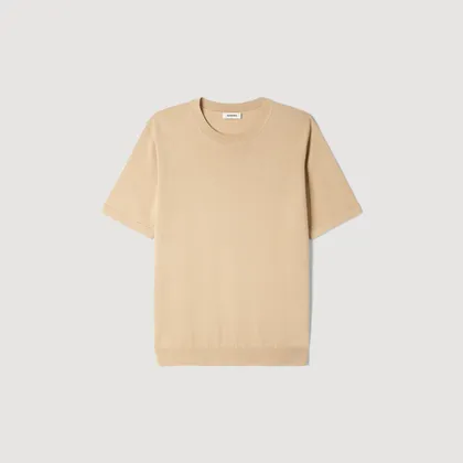 Áo thun dệt kim M Coffee brown