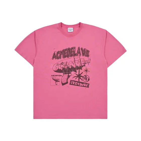 Áo Thun Creature Weapon Vintage Artwork Hồng