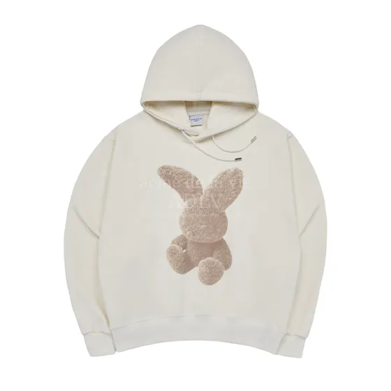 Áo Hoodie Fuzzy Rabbit Kem