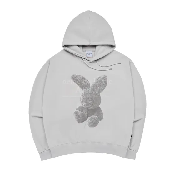 Áo Hoodie Fuzzy Rabbit Xám
