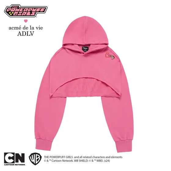 [The Powerpuff Girls X Acmedelavie] Áo Hoodie Heart Cut-Out Hồng