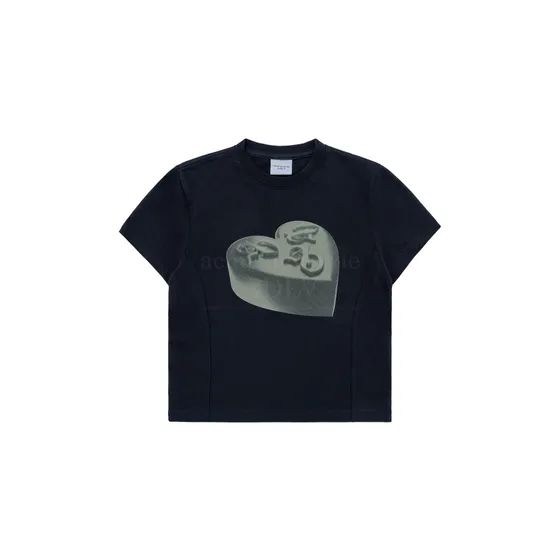 Áo Thun Crop Top ADLV Metal Symbol Cake Artwork Đen
