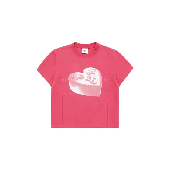 Áo Thun Crop Top ADLV Metal Symbol Cake Artwork Hồng