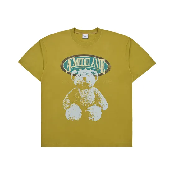 Áo Thun Vintage Overlab Bear Vàng