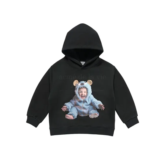 [KIDS] &Aacute;o Hoodie Baby Face Monster Baby Đen