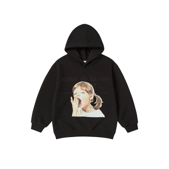 [KIDS] &Aacute;o Hoodie Baby Face Yawn Đen
