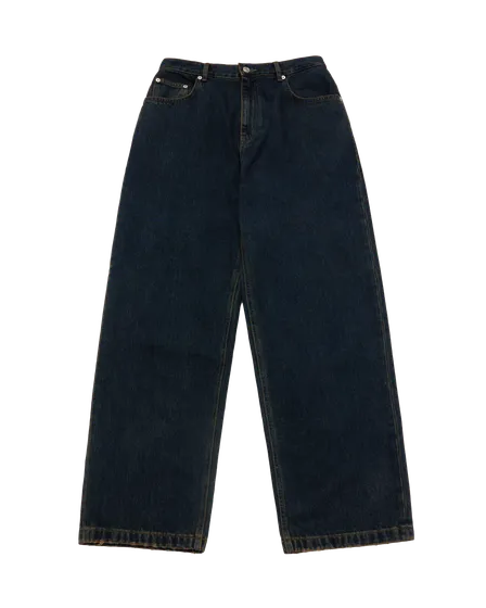Quần Denim Tapered Fit Washing Đen