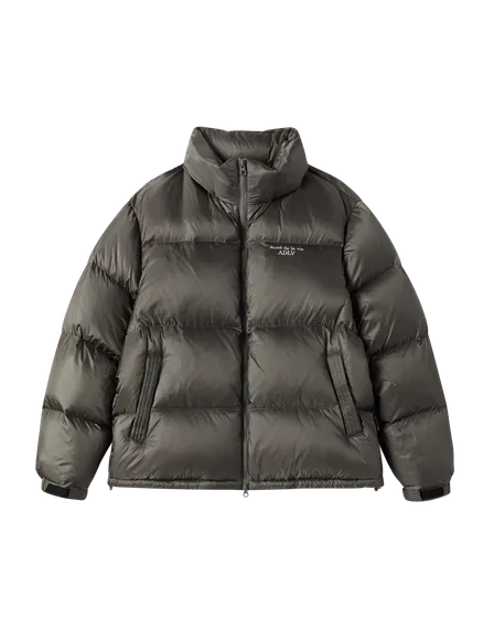 &Aacute;o Kho&aacute;c Stitch Basic Logo Short Duck Down Khaki