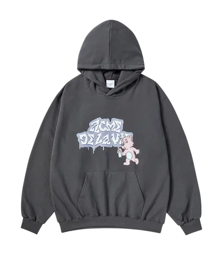 Áo Hoodie Ac Bear Spray Than chì