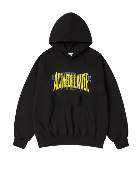 Áo Hoodie Double Layer Logo Đen