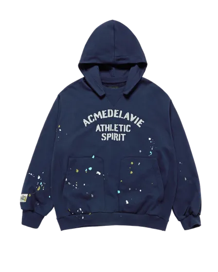 Áo Hoodie Paint Effect Xanh navy nhạt