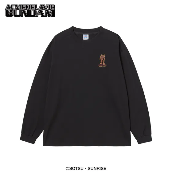 Áo Thun Dài Tay MOBILE SUIT Z GUNDAM Pilot Bio Washing Đen