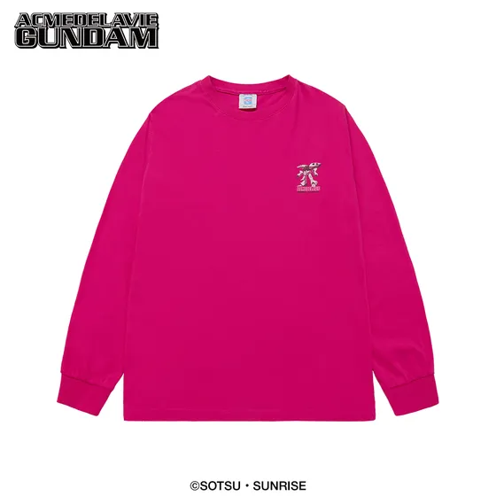 Áo Thun Dài Tay MOBILE SUIT Z GUNDAM Pilot Bio Washing Hồng