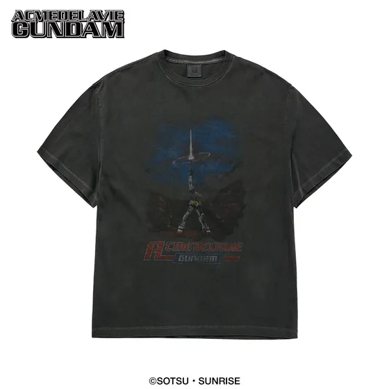 Áo Thun MOBILE SUIT GUNDAM Last Shooting Pigment Washing Than chì