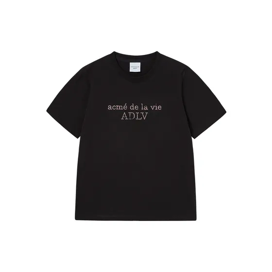 &Aacute;o Thun nữ Cubic Basic Logo Đen