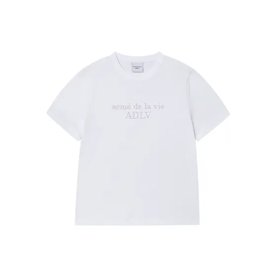 &Aacute;o Thun nữ Cubic Basic Logo Trắng