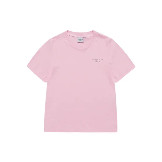 &Aacute;o thun nữ Classic Logo Hồng nhạt