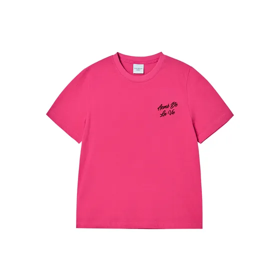 Áo thun nữ Script Logo Printing Hồng