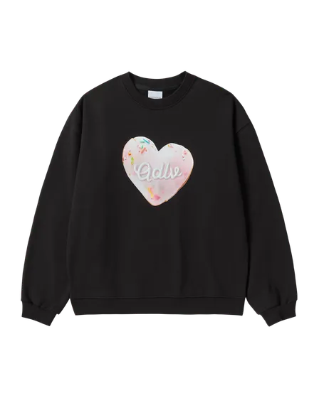 &Aacute;o Nỉ nữ Heart Doughnut Đen