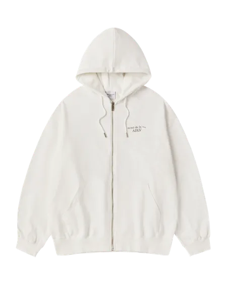 Áo Hoodie kéo khóa AC Bear Basic Logo Kem