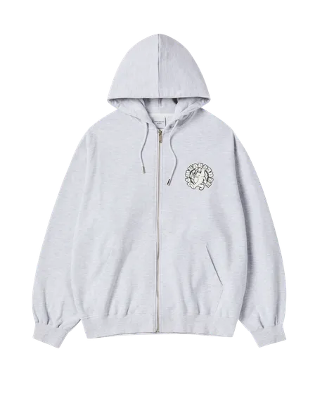 &Aacute;o Hoodie k&eacute;o kh&oacute;a Walking AC Bear Napping Muối ti&ecirc;u