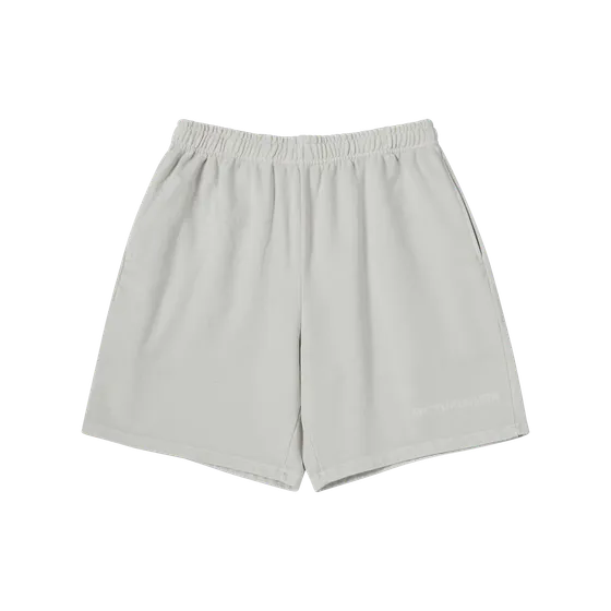 Quần Short Simple Logo Pigment X&aacute;m Nhạt